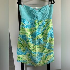 Lilly Pulitzer strapless alligator dress